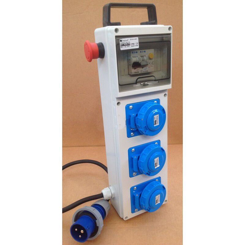 QUADRO CANTIERE IP65 3 PR.MONOF.C/CAVO E SPINA+PULS.EMERG. - MARLANVIL 961.4025.PE QUADRO CANTIERE IP65 3 PR.MONOF.C/CAVO E SPINA+PULS.EMERG. - MARLANVIL 961.4025.PE